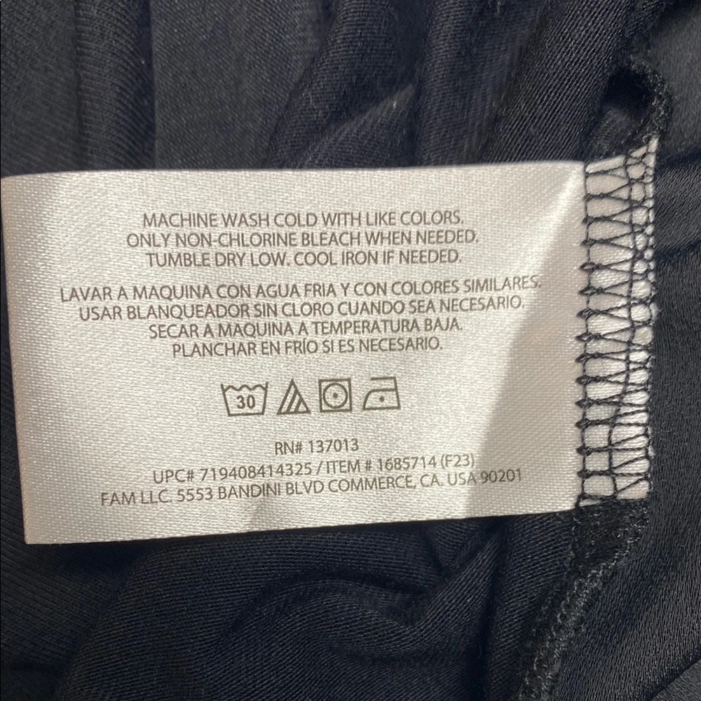 Banana Republic Blouse V-Neck Cap Sleeve Mixed Media Minimalist Black Size Large - Picture 12 of 13